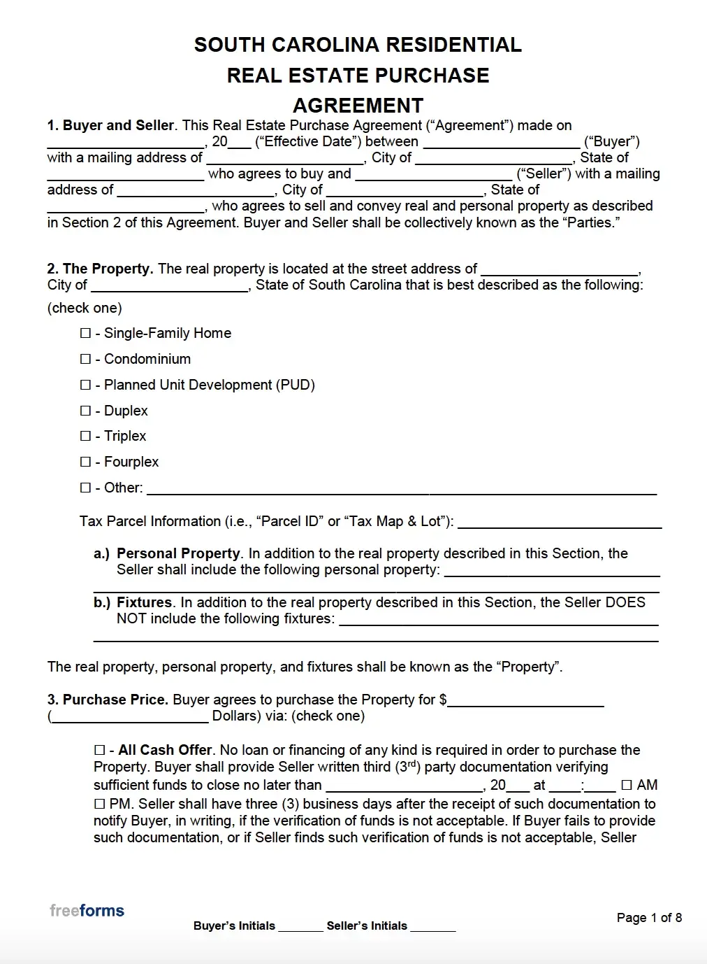 South Carolina FSBO Contract_page-0001
