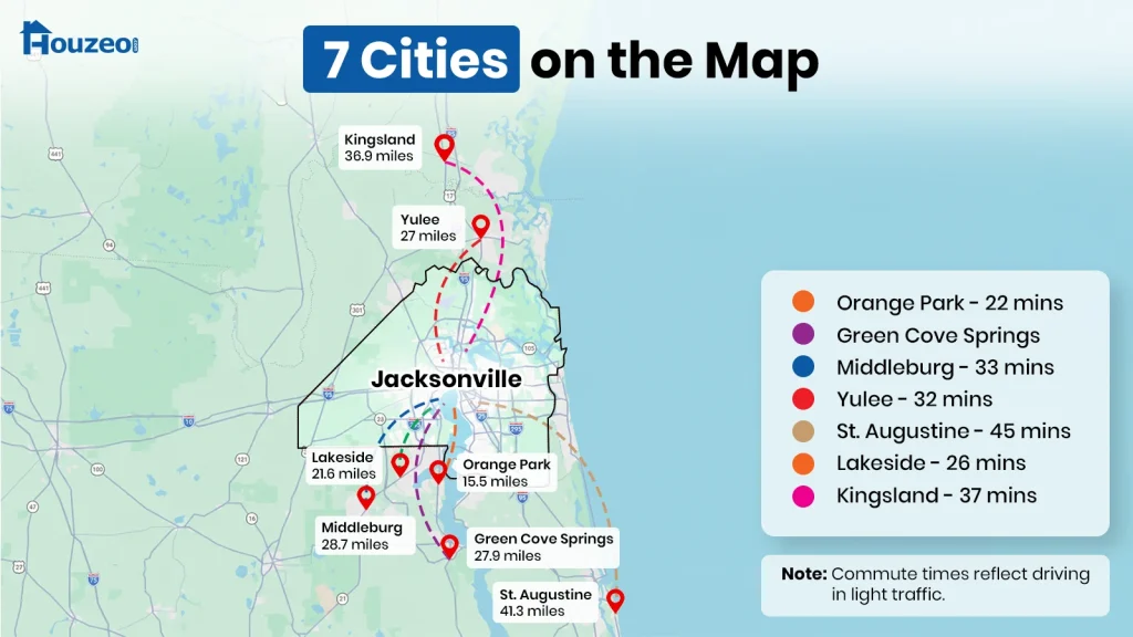 towns around jacksonville florida