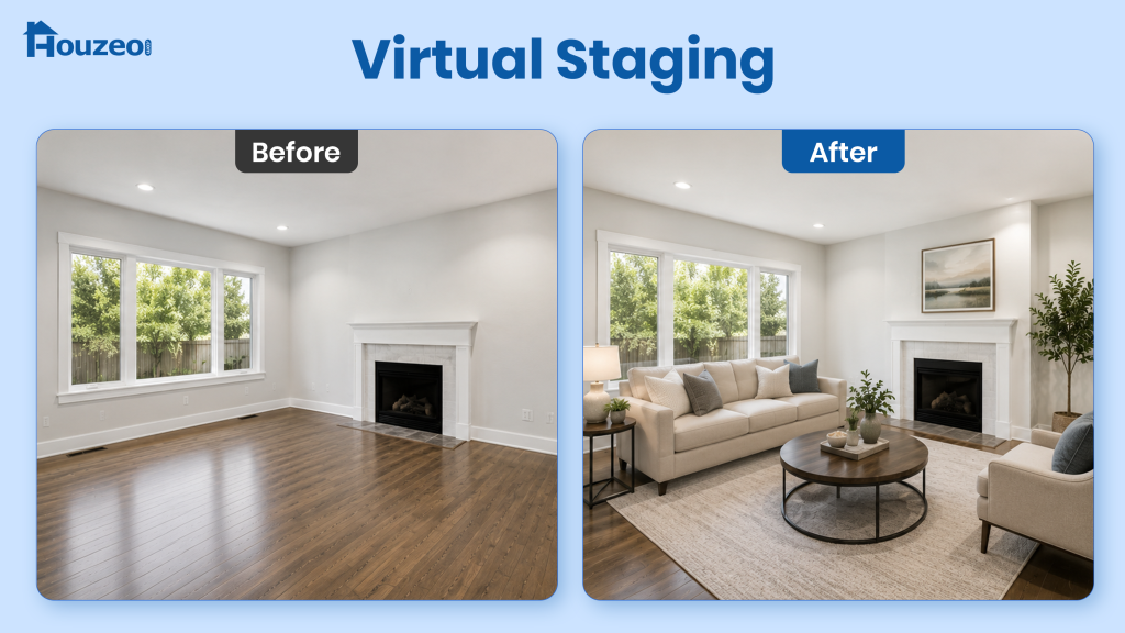 virtual staging before and after