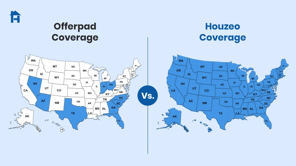 offerpad vs houzeo cash offers coverage
